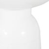 Serenita - Outdoor Iron Side Tables With Flared Design, (Set of 2) - White - Image 8