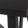 Farmhouse Style Dining Table With Wood Like Top - Matte Black - Image 8