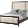 Queen Upholstered Headboard & Footboard With Traditional Styling - Beige - Image 3