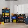 Adjustable Heavy Duty Shelving 5 Tier Storage Shelves, 2000Lbs Load, Kitchen, Garage - Black - Image 17