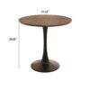 Walnut Color Round Dining Table Set With Tulip Design And 2 Chairs - Beige / Walnut - Image 18