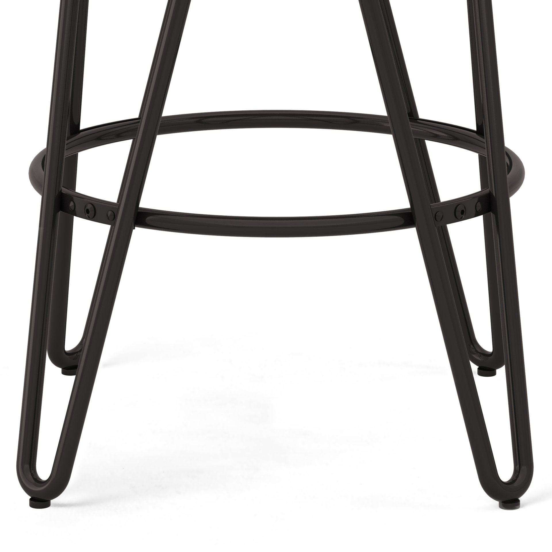 Simeon - Metal Counter Height Stool With Wood Seat - Natural / Black - Image 4