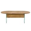 Elegant Coffee Table With Double Drawers And Transparent Glass Sides - Wood - Image 20