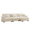 Super Comfort Oversized Modular Sectional Sofa Couch With Movable Ottoman - Cream - Image 11