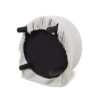 Yolanda - Round Upholstered Accent Ottoman - Alabaster Off White - Image 3