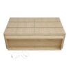 Fluted 6 Drawers Dresser, Double Dresser Chest Of Drawers, Modern Chest Of Drawers With LED, Drawer Organizer For Bedroom, Living Room, Hallway - Natural - Image 14