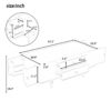 Modern Rectangle Coffee Table With Four Drawers, Wood Coffee Table With Metal Handles And Four Solid Wood Legs For Living Room - Brown - Image 2