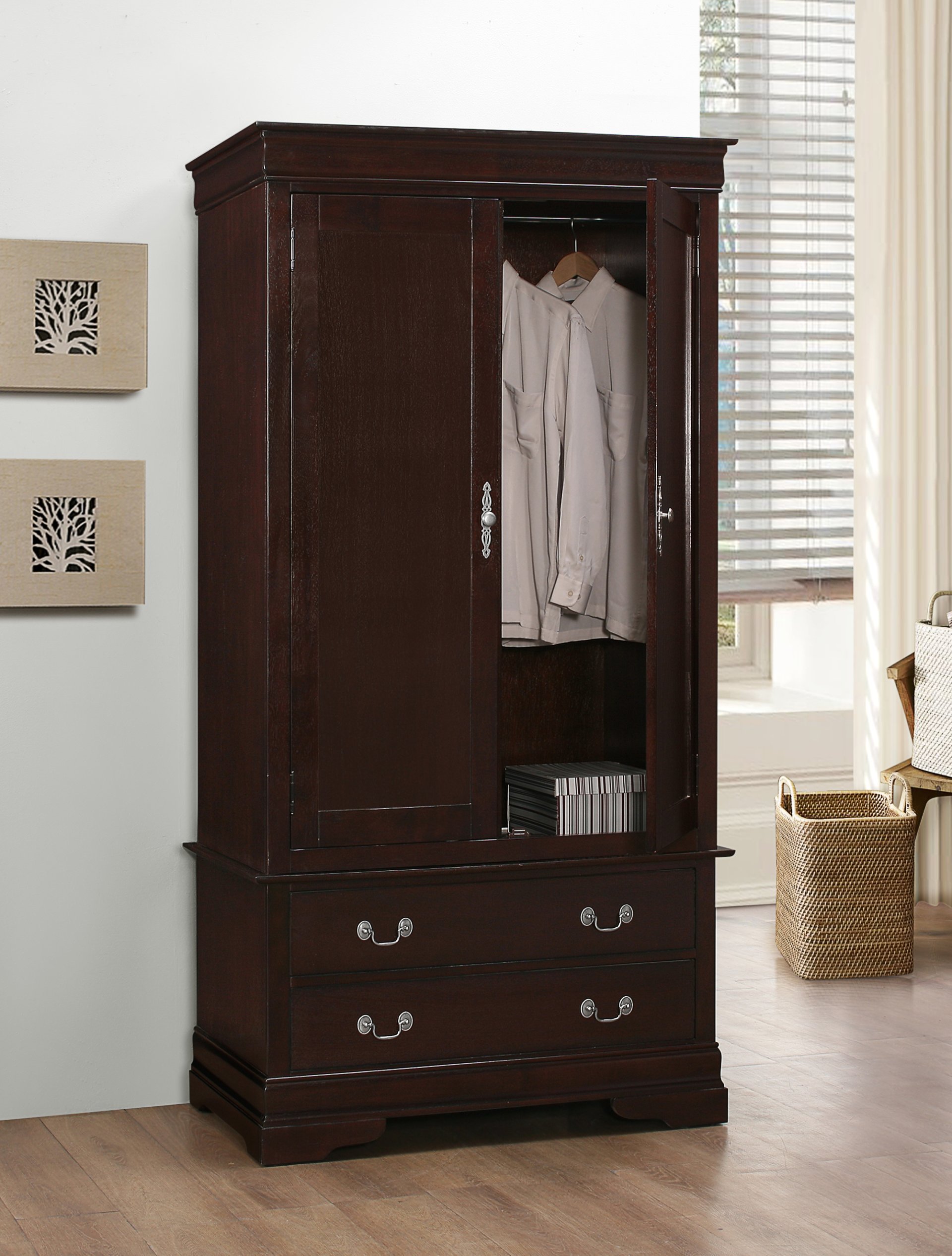 Storage Armoire Elegant - Cappuccino - Image 2