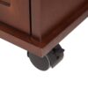 Traditional End Table With Charging Station, Narrow Side Table With USB Ports And Outlets - Red Walnut - Image 14
