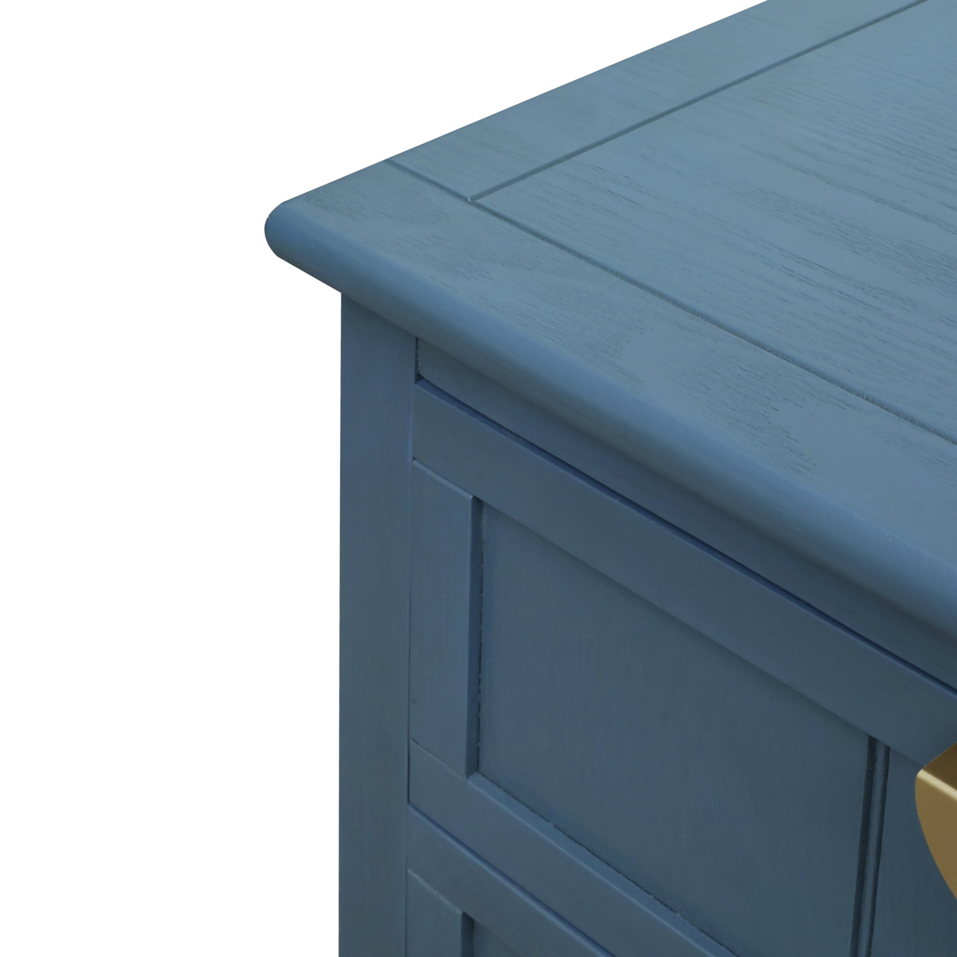 2 Drawer Side Table, American Style, End Table, Suitable For Bedroom - Blue - Image 18
