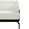 Modern Loveseat Sofa 59" Couch With Flexible USB Ports, Unique Cylindrical Armrests - Beige - Image 21