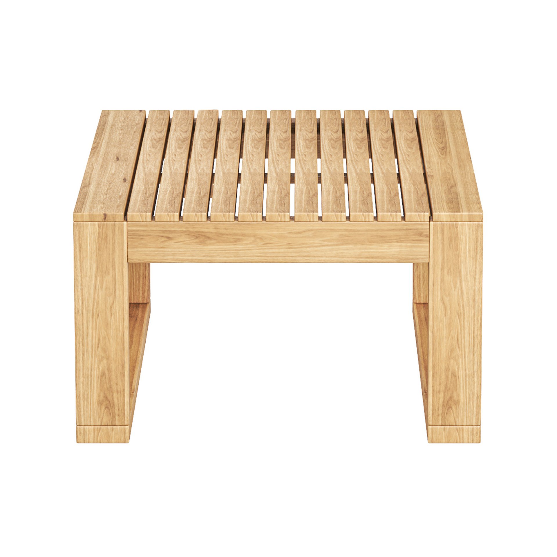 Outdoor 4 Pieces Acacia Sectional Patio Sofa Set - Light Gray / Teak - Image 9