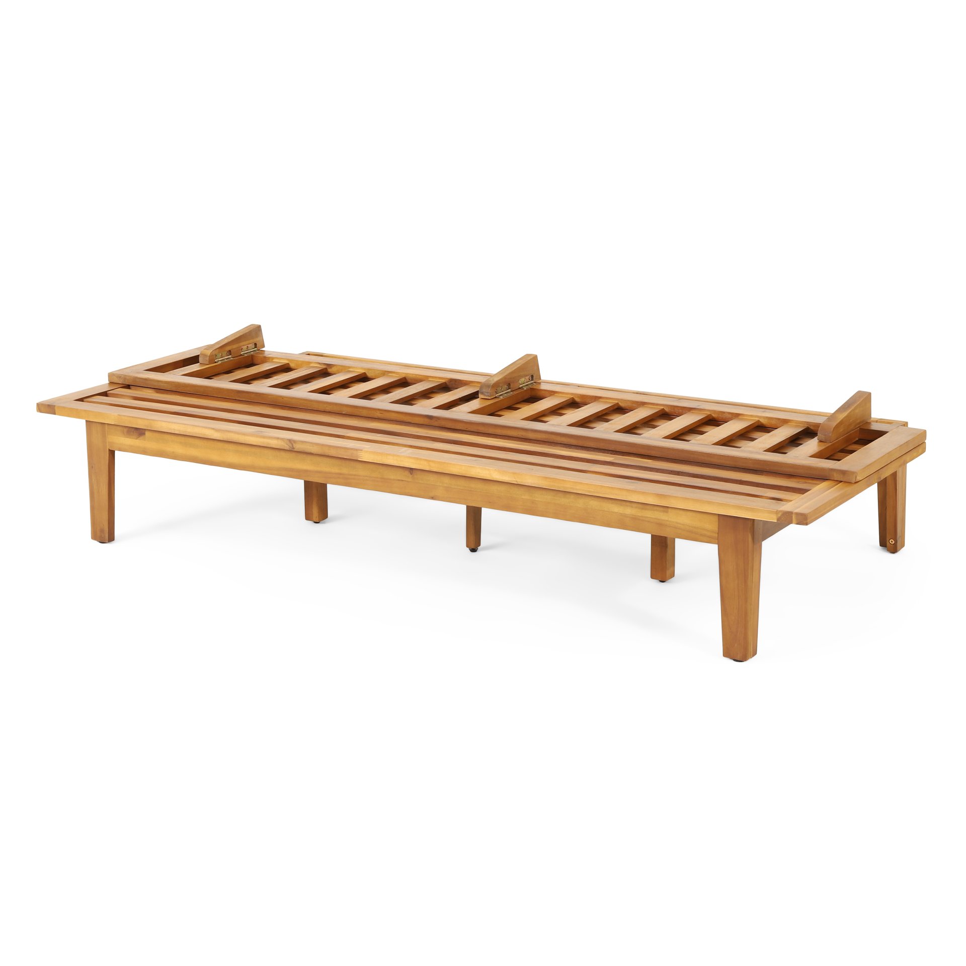 Outdoor Elegance Daybed With Convertible Design Cushion Frame - Beige - Image 12