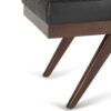 Chanelle - Mid Century Ottoman Bench - Distressed Black - Image 5