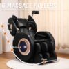 Automatic Massage Chair Recliner With Zero Gravity And Full Body Air Pressure - Black - Image 9