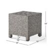 Puerta - Accent Table Polyethylene Rattan Cube Shape - Black - Image 3