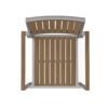 Stylish Modern Faux Wood & Aluminum Outdoor Dining Chairs, (Set of 2) - Natural - Image 11