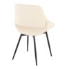 Fabrico - Mid-Century Modern Accent Dining Chair (Set of 2) - Cream / Black - Image 4