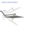Luxury Rain Shower Head With Adjustable Arm, 10" Square, Stainless Steel - Brushed Nickel - Image 10