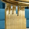Modern Double Layer Tempered Glass Top Stainless Steel Round Coffee Table For Living Room - Black / Gold - Image 6