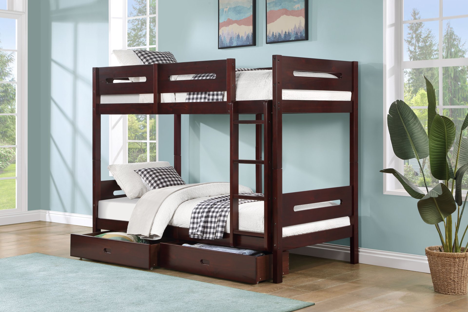 Nissa - Twin Twin Bunk Bed - Espresso - Image 2