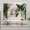 LED Bathroom Vanity Mirror Wall Mounted, Adjustable White / Warm / Natural Lights Anti-Fog Touch Switch With Memory Modern Smart Large Bathroom Mirrors - Silver - Image 5