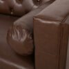 Contemporary 3 Seater Sofa With Tufted Diamond Stitch And Rolled Accent Pillows - Dark Brown - Image 9