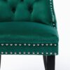 Nikki - Modern, High-End Tufted Solid Wood Contemporary Velvet Upholstered Dining Chair With Wood Legs Nailhead Trim (Set of 2) - Green - Image 9