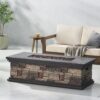 Contemporary Rectangle Fire Pit 50, 000 Btu Magnesium Oxide - Stone Gray - Image 4