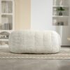High Back Bean Bag Sofa Couch For Adults And Kids, Comfortable Lounger, Indoor & Outdoor Use - White - Image 12