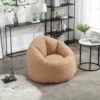 Bedding Bean Bag Sofa Chair High Pressure Foam Bean Bag Chair Adult Material With Padded Foam Padding Compressed Bean Bag With Footrest - Tan - Image 11