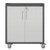 Heavy Duty Metal Garage Storage Cabinet With Wheels Sturdy Tool Organizer - Black - Image 4