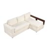 Sectional Sofa Upholstered Sofa Couch With Reversible Armrests For Living Room - Beige - Image 5