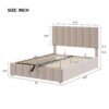 Full Size Upholstered Platform Bed With A Hydraulic Storage System - Beige - Image 9