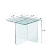 Modern Tempered Clear Glass Sidetable Small Tea Stand - Transparent Glass - Image 3