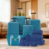 Hardshell Luggage Sets 4 Pieces + Bag Spinner Suitcase With Tsa Lock Lightweight - 16" / 20" / 24" / 28" Luggages - Blue - Image 10