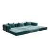 Convertible Floor Sofa Bed With Fixed Shape Frame, Boneless Modular Sectional Sofa, For Living Room - Dark Green - Image 17