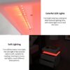 Modern LED Bedside Table Cabinet With Adjustable Lights And 2 Drawers - White - Image 5