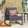 Samwell - Club Chair Outdoor Seating Acacia Wood - Dark Gray - Image 2