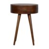 Nordic Circular Nightstand - Chestnut - Image 10
