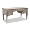 Dauphin - Gold Accent 5 Drawer Executive Desk - Gray Cashmere - Image 4