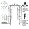 Metal Garden Arch Iron Garden Arbors Gazebo Dia High Birdcage Shape Pergola Pavilion For Wedding Ceremony Outdoor - Black - Image 12