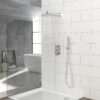 Dual Shower Head System With 12" Square Rainfall Shower And Rough In Valve - Chrome - Image 5