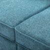 Modern Fabric Sofa With Plush Cushions, Sleek Arm Design, Sturdy Solid Wood Frame - Blue - Image 12