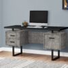 Computer Desk For Home Office, Laptop, Left, Right Set - Up, Storage Drawers, Contemporary & Modern - Black - Image 3