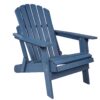 Oversize Outdoor Folding Adirondack Chair, Patio Chair For Garden Backyard Porch Pool Deck Firepit - Blue - Image 2