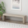 Farmhouse Style Wooden Dining Bench With Rustic Aesthetic - Gray - Image 2