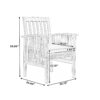 Casa - Acacia Dining Chair Set With Cushions, 2 Pieces - Gray / Cream - Image 3
