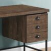 Computer Desk For Home Office, Laptop, Storage Drawers, Contemporary - Brown - Image 2