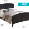King Bed Classic Modern - Black - Image 5